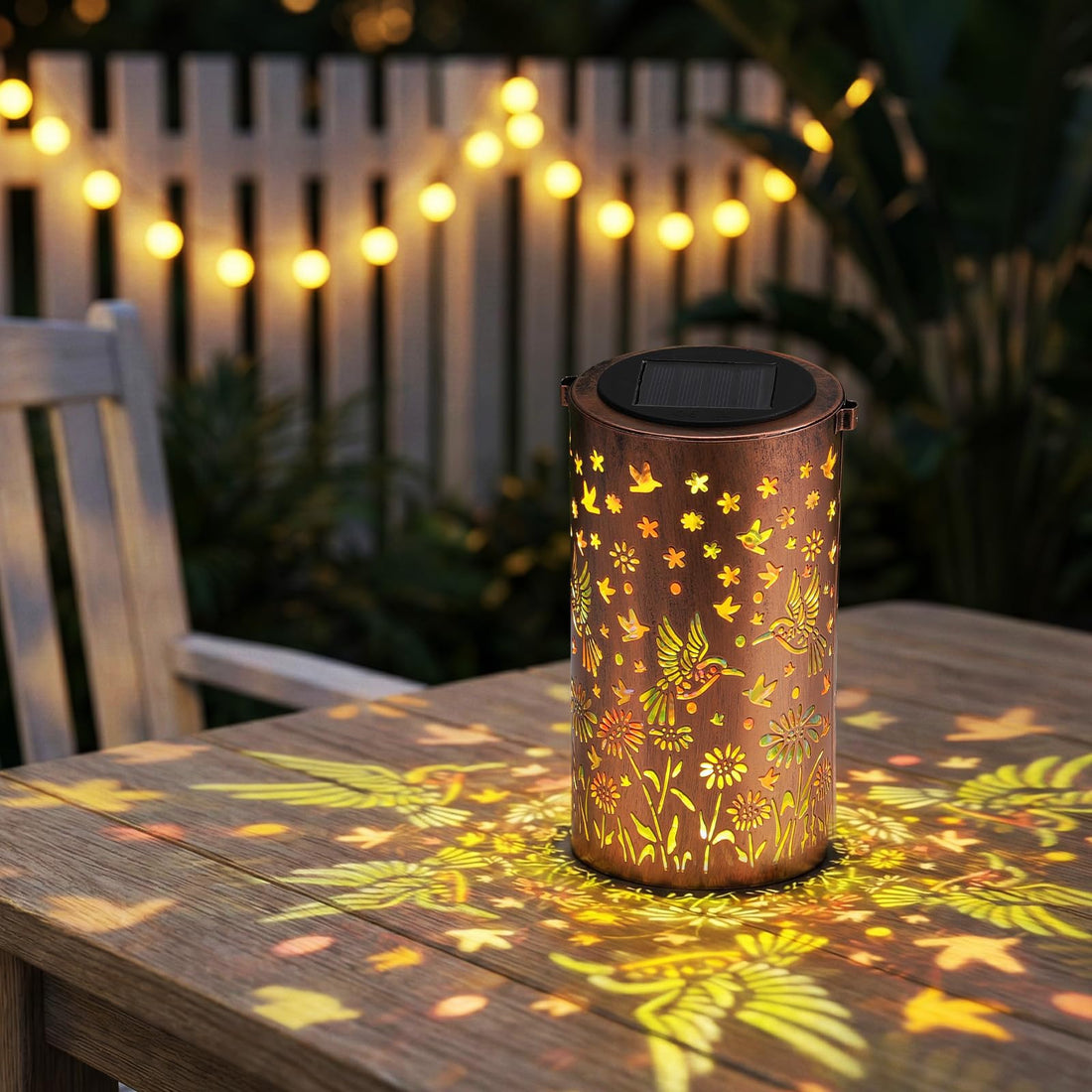 Solar Hummingbird Hanging Lantern, IP65 Waterproof for Outdoor Garden