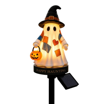 Solar Small Ghost Ground Stake Light with Candy Holder, Halloween Decor