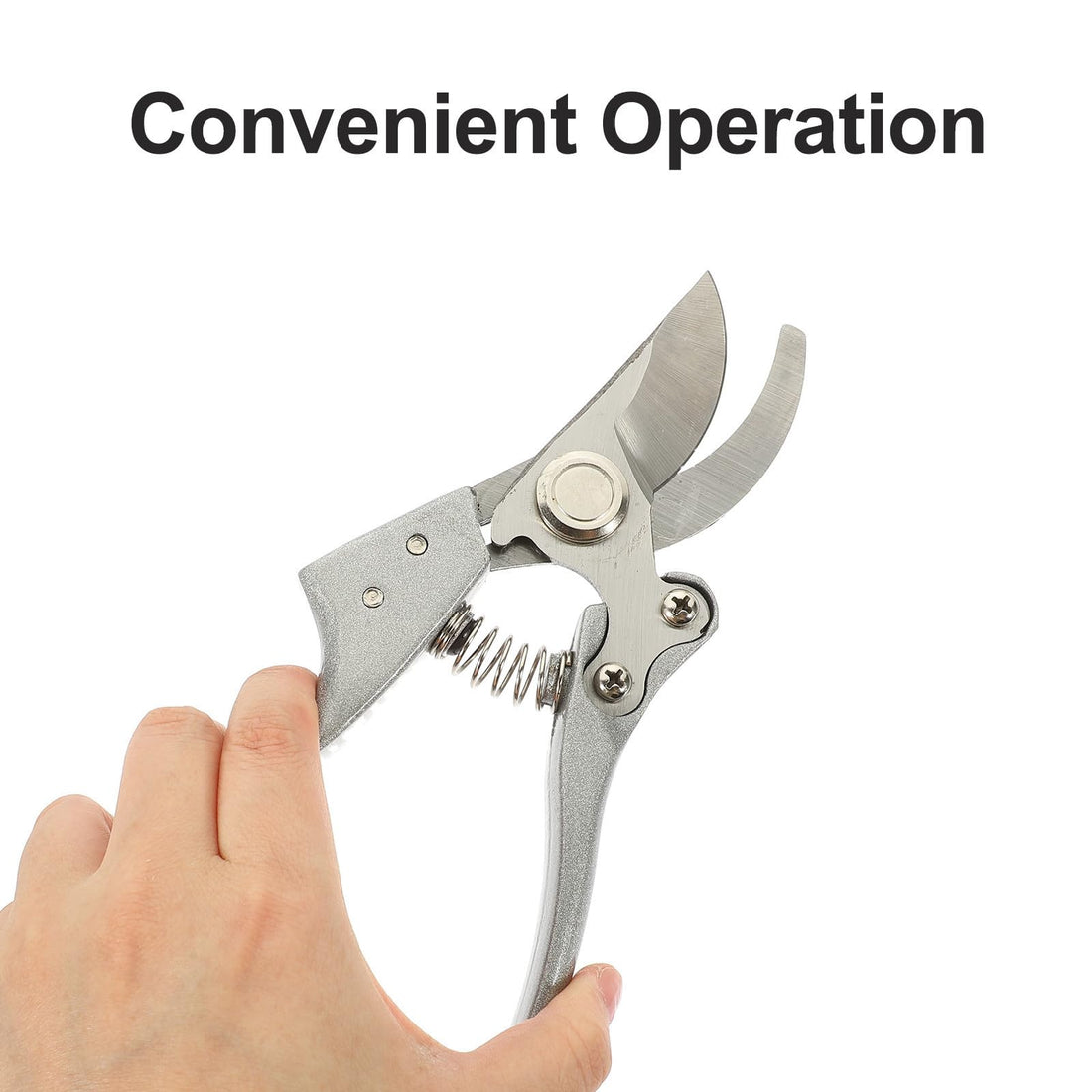 Pruning Shears with Shock-Absorbing Handles for Tree Trimming and Flower Cutting